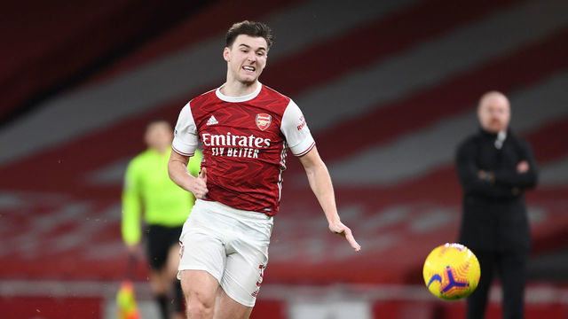 LONDON, ENGLAND - DECEMBER 13: Kieran TIerney of Arsenal during the Premier League match between Arsenal and Burnley at Emirates Stadium on December 13, 2020 in London, England. A limited number of spectators (2000) are welcomed back to stadiums to watch elite football across England. This was following easing of restrictions on spectators in tiers one and two areas only.