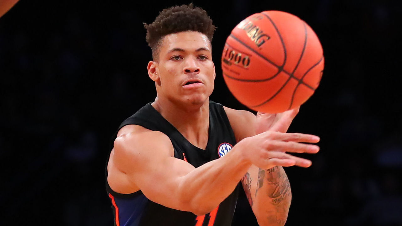 BROOKLYN, NY - DECEMBER 17: Florida Gators forward Keyontae Johnson (11) during the second half of the Air Force Reserve Basketball Hall of Fame college basketball game between the Providence Friars and the Florida Gators on December 17, 2019 at the Barclays Center in Brooklyn, NY.