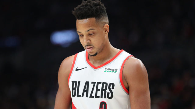 PORTLAND, OREGON - DECEMBER 04: CJ McCollum #3 of the Portland Trail Blazers reacts against the Sacramento Kings in the fourth quarter during their game at Moda Center on December 04, 2019 in Portland, Oregon.
