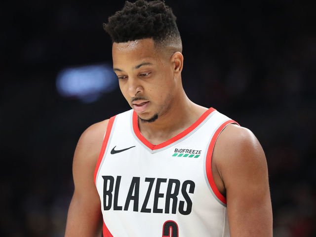 PORTLAND, OREGON - DECEMBER 04: CJ McCollum #3 of the Portland Trail Blazers reacts against the Sacramento Kings in the fourth quarter during their game at Moda Center on December 04, 2019 in Portland, Oregon.