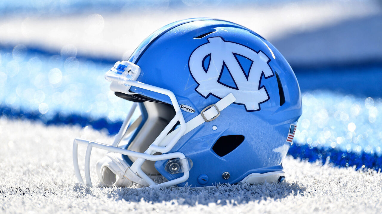 CHAPEL HILL, NORTH CAROLINA - OCTOBER 24: Detail photo of a against the North Carolina Tar Heels helmet during their game against the North Carolina State Wolfpack at Kenan Stadium on October 24, 2020 in Chapel Hill, North Carolina.