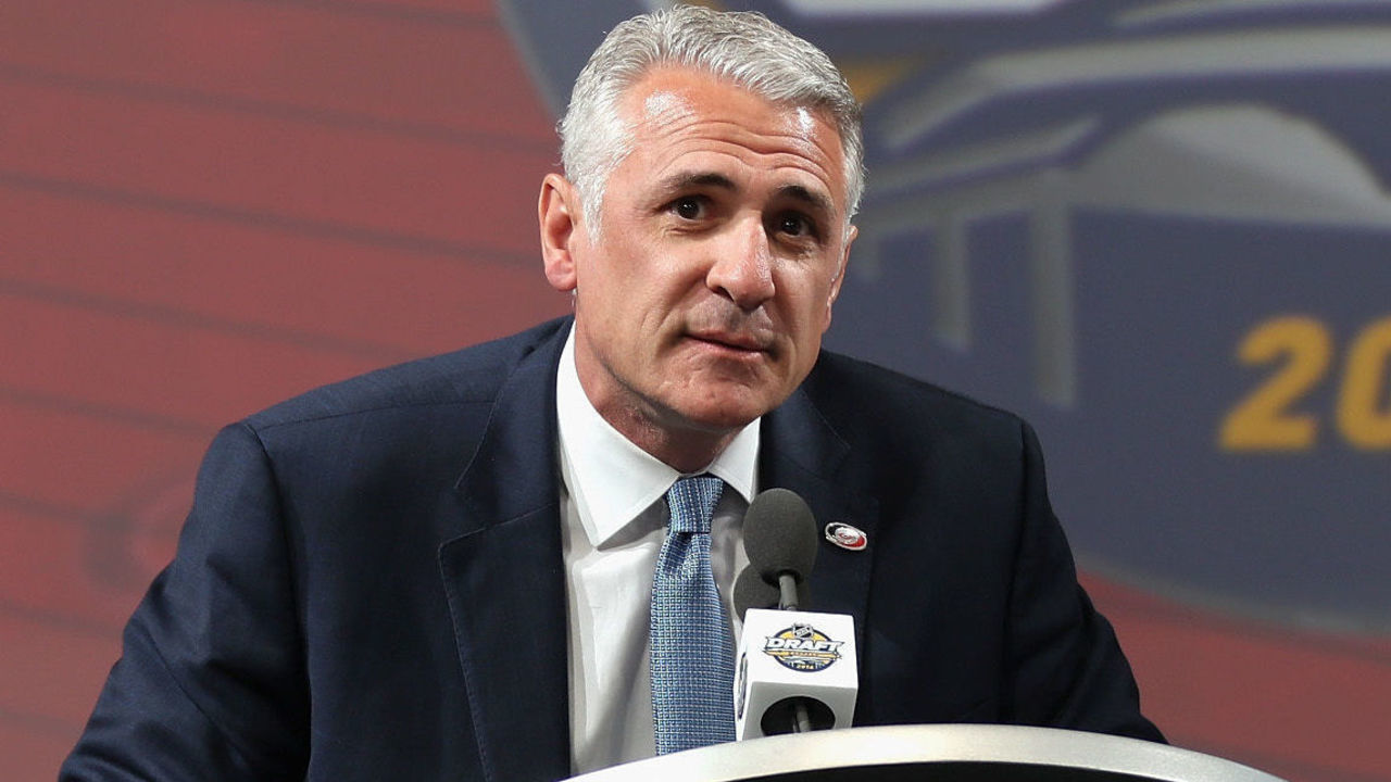 BUFFALO, NY - JUNE 24: General manager Ron Francis of the Carolina Hurricanes speaks at the podium during round one of the 2016 NHL Draft at First Niagara Center on June 24, 2016 in Buffalo, New York.