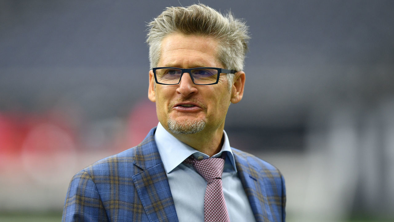 HOUSTON, TEXAS - OCTOBER 06: Thomas Dimitroff General Manager of the Atlanta Falcons prior to the game against the Houston Texans at NRG Stadium on October 06, 2019 in Houston, Texas.