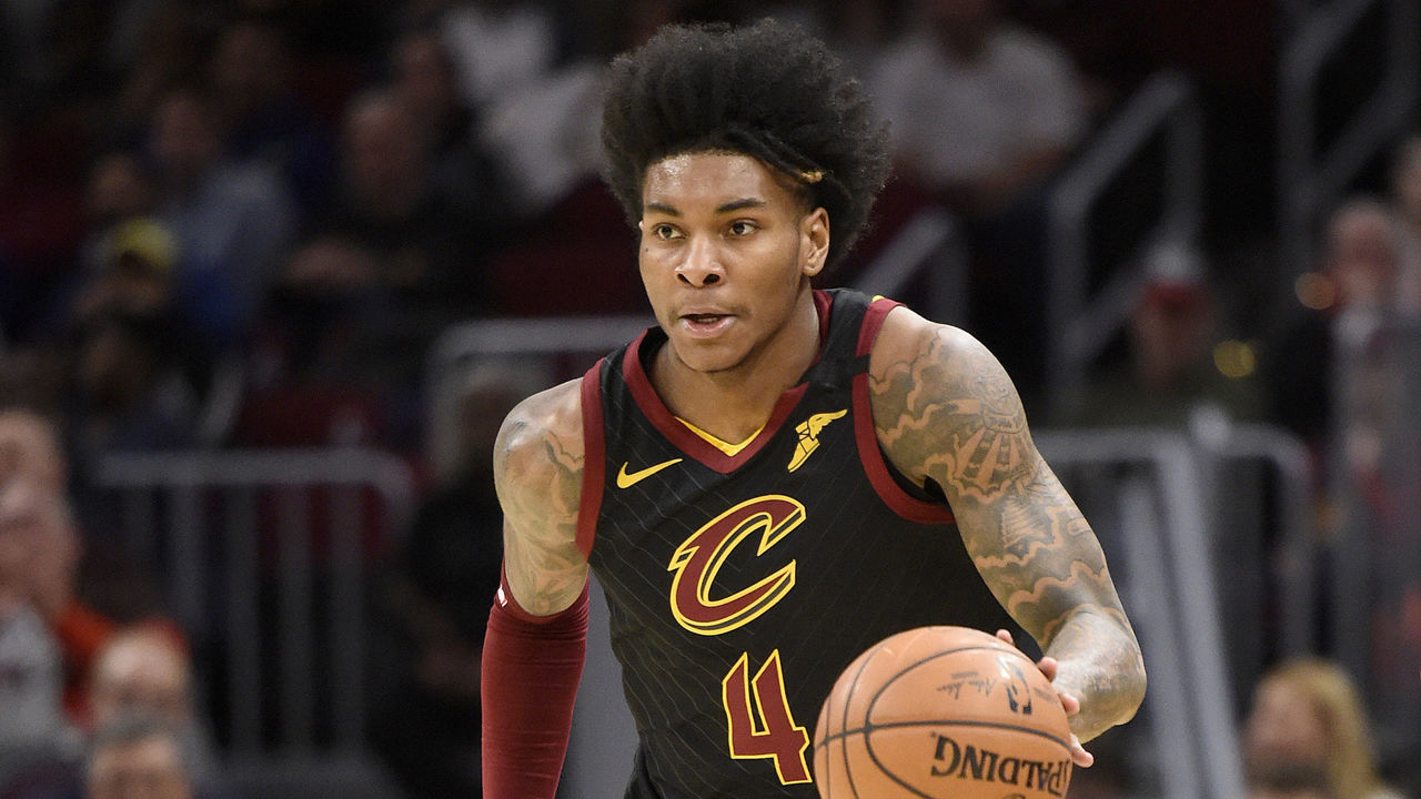 CLEVELAND, OHIO - FEBRUARY 26: Kevin Porter Jr. #4 of the Cleveland Cavaliers drives down court during the second half against the Philadelphia 76ers at Rocket Mortgage Fieldhouse on February 26, 2020 in Cleveland, Ohio. The Cavaliers defeated the 76ers 108-94. NOTE TO USER: User expressly acknowledges and agrees that, by downloading and/or using this photograph, user is consenting to the terms and conditions of the Getty Images License Agreement.