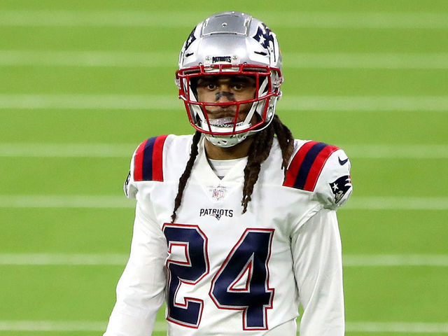INGLEWOOD, CALIFORNIA - DECEMBER 10: Stephon Gilmore #24 of the New England Patriots walks on the field during the fourth quarter against the Los Angeles Rams at SoFi Stadium on December 10, 2020 in Inglewood, California.