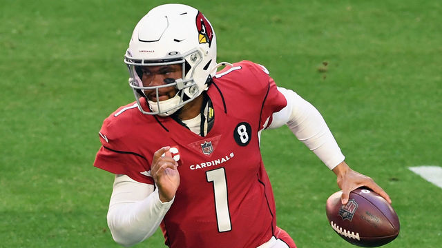 GLENDALE, ARIZONA - DECEMBER 20: Kyler Murray #1 of the Arizona Cardinals runs with the ball during the first quarter against the Philadelphia Eagles during the first quarter at State Farm Stadium on December 20, 2020 in Glendale, Arizona.