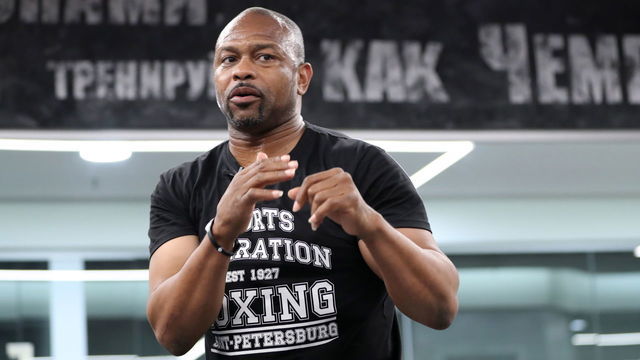ST PETERSBURG, RUSSIA - MAY 10, 2019: American former professional boxer Roy Jones Jr during a master class for students of the St Petersburg Sport Boxing Federation. Peter Kovalev/TASS