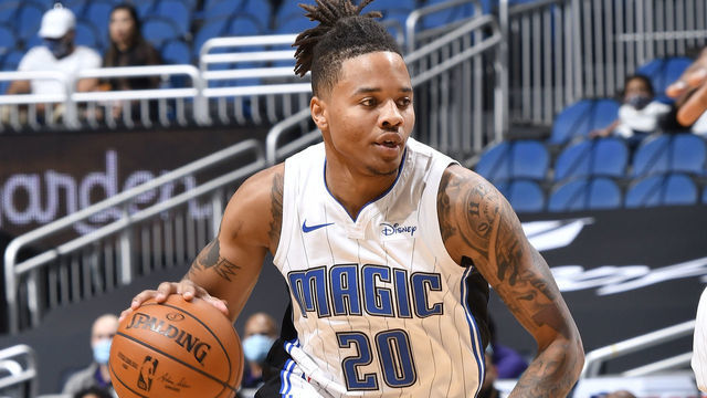 ORLANDO, FL - DECEMBER 19: Markelle Fultz #20 of the Orlando Magic handles the ball during the game against the Charlotte Hornets on December 19, 2020 at Amway Center in Orlando, Florida. Mandatory Copyright Notice: Copyright 2020 NBAE
