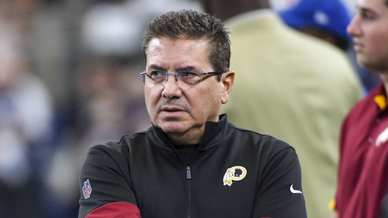 ARLINGTON, TX - DECEMBER 29: Washington Redskins owner Daniel Snyder watches his team warm up prior to action against the Dallas Cowboys at AT&T Stadium.