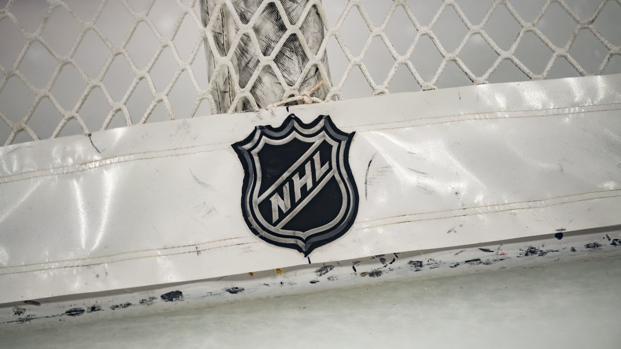 CHICAGO, IL - JANUARY 09: An NHL logo is seen prior to a game between the Nashville Predators and the Chicago Blackhawks on January 9, 2020, at the United Center in Chicago, IL.