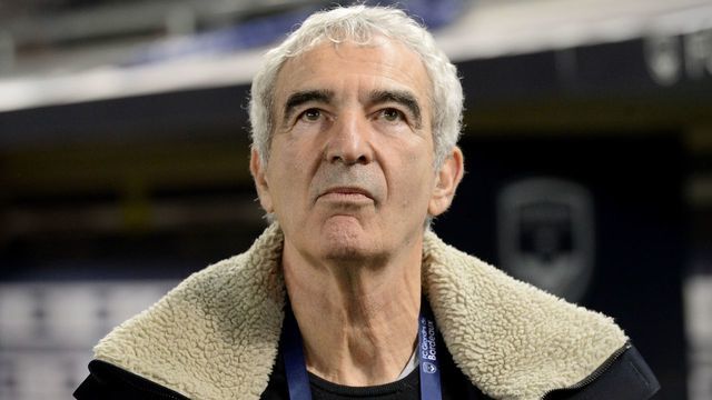 French former player Raymond Domenech looks on prior to the French L1 football match between Girondins de Bordeaux (FCGB) and Olympique de Marseille (OM) on February 2, 2020, at the Matmut-Atlantique Stadium in Bordeaux, southwestern France.
