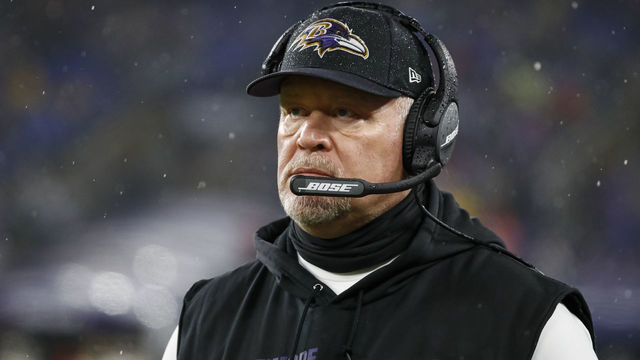 BALTIMORE, MD - DECEMBER 29: Defensive coordinator Don Martindale of the Baltimore Ravens looks on during the second half of the game against the Pittsburgh Steelers at M&T Bank Stadium on December 29, 2019 in Baltimore, Maryland.