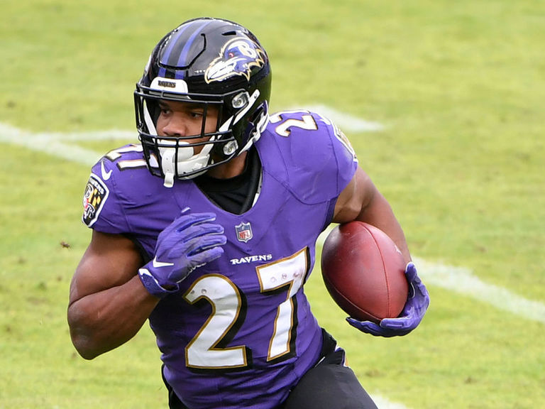 Ravens' Dobbins to make longawaited return vs. Patriots