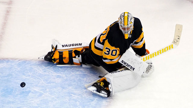 TORONTO, ONTARIO - AUGUST 01: Matt Murray #30 of the Pittsburgh Penguins is unable to stop a shot from Jeff Petry #26 of the Montreal Canadiens to end Game One of the Eastern Conference Qualification Round prior to the 2020 NHL Stanley Cup Playoffs at Scotiabank Arena on August 01, 2020 in Toronto, Ontario. The Montreal Canadiens defeated the Pittsburgh Penguins 3-2 in overtime.