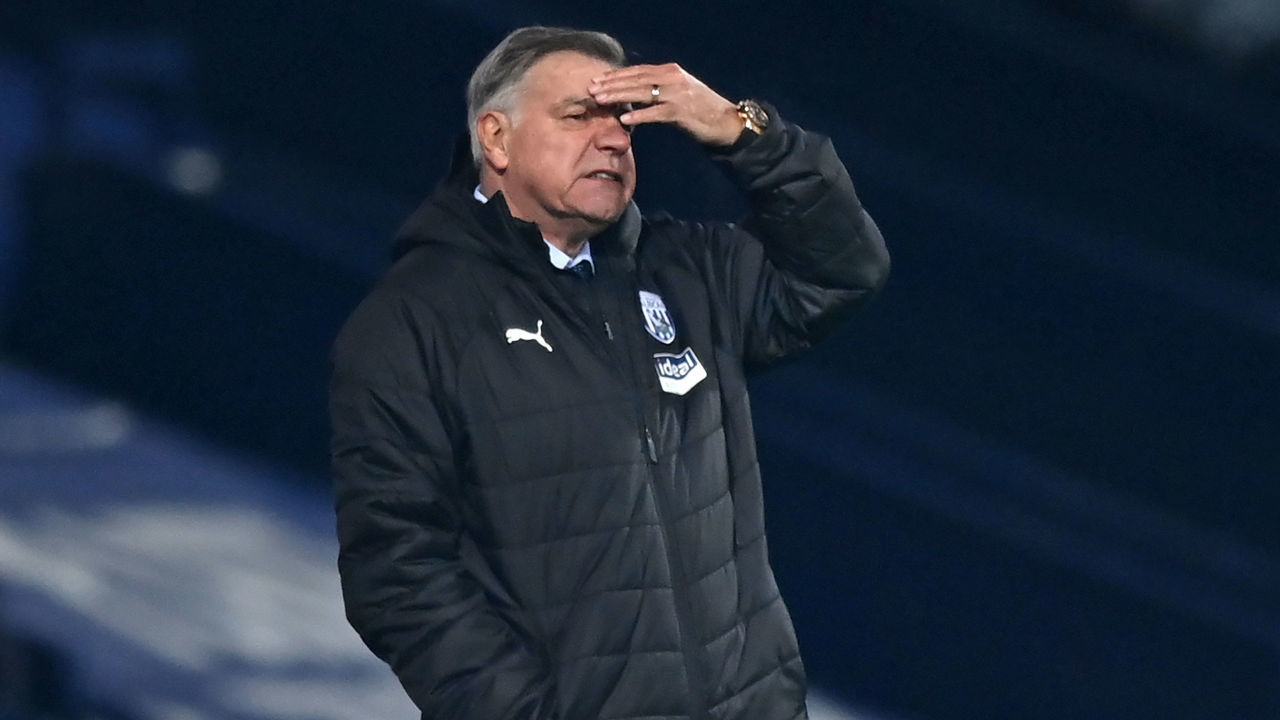 West Bromwich Albion's English Head Coach Sam Allardyce gestures on the touchline during the English Premier League football match between West Bromwich Albion and Leeds United at The Hawthorns stadium in West Bromwich, central England, on December 29, 2020.