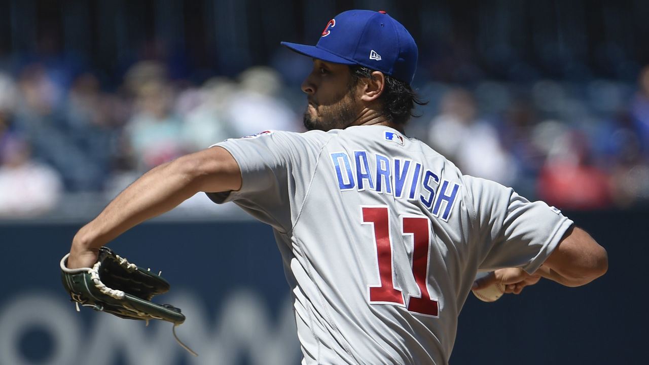 SAN DIEGO, CA - SEPTEMBER 12: Yu Darvish #11 of the Chicago Cubs pitches during the first inning of a baseball game against San Diego Padres at Petco Park September 12, 2019 in San Diego, California.