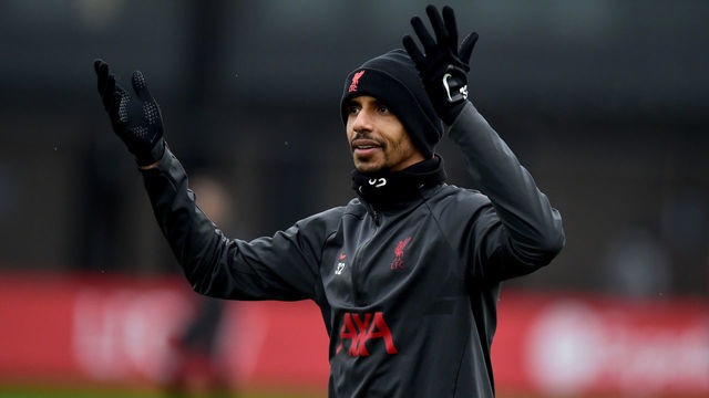 KIRKBY, ENGLAND - DECEMBER 23: (THE SUN OUT, THE SUN ON SUNDAY OUT) Joel Matip of Liverpool during a training session at AXA Training Centre on December 23, 2020 in Kirkby, England.
