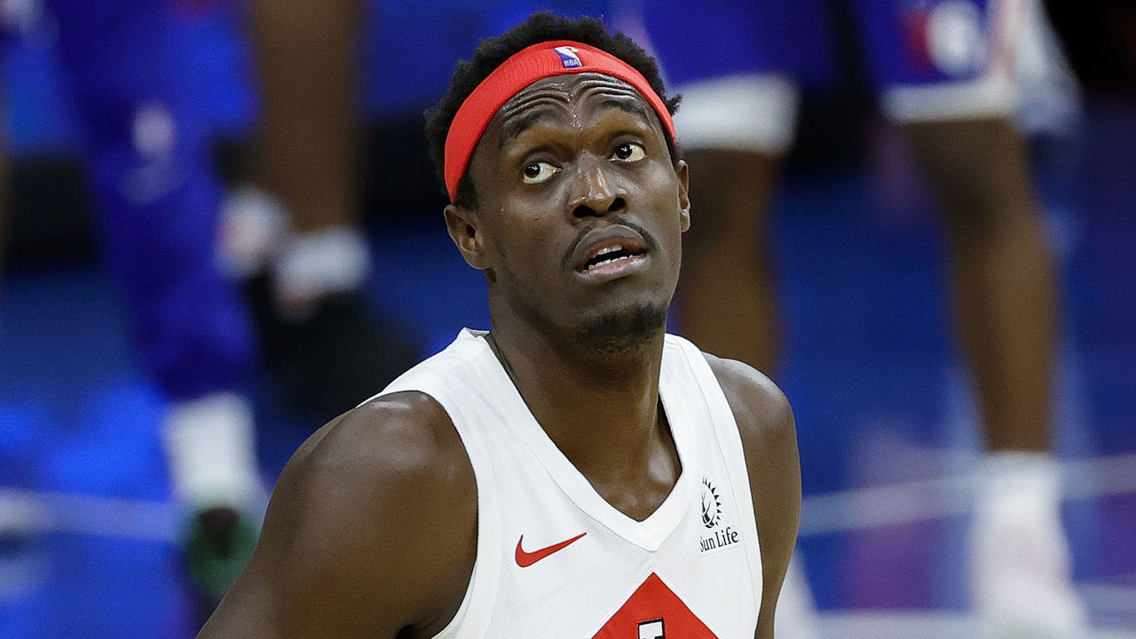 PHILADELPHIA, PENNSYLVANIA - DECEMBER 29: Pascal Siakam #43 of the Toronto Raptors looks on during the fourth quarter against the Philadelphia 76ers at Wells Fargo Center on December 29, 2020 in Philadelphia, Pennsylvania.