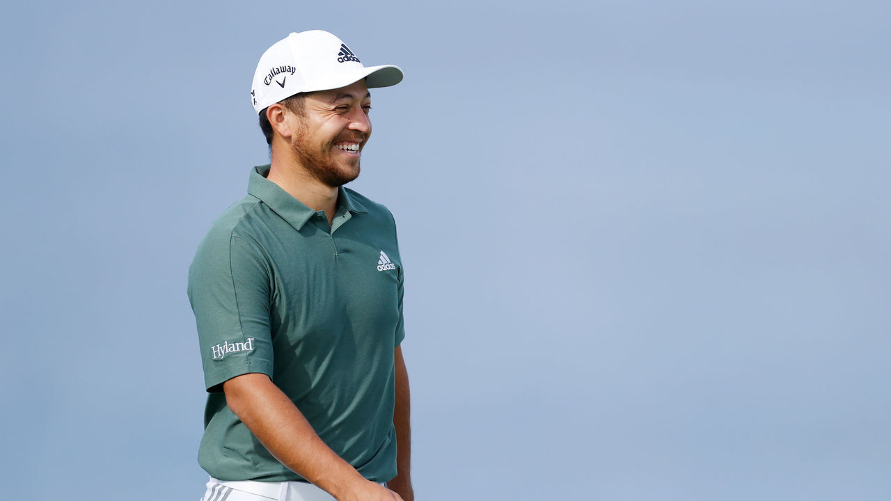 KAPALUA, HAWAII - JANUARY 04: Xander Schauffele of the United States reacts on the tenth green during a practice round prior to the Sentry Tournament Of Champions on the Plantation Course at Kapalua Golf Club on January 04, 2021 in Kapalua, Hawaii.
