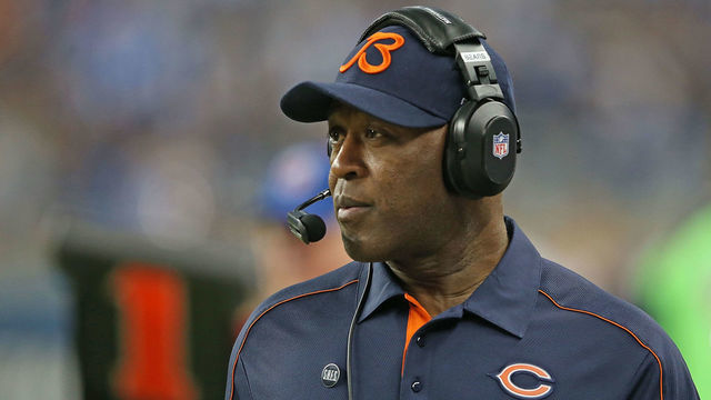 DETROIT, MI - DECEMBER 30: Chicago Bears head coach Lovie Smith watches the action during the game against the Detroit Lions at Ford Field on December 30, 2012 in Detroit, Michigan. The Bears defeted the Lions 26-24.