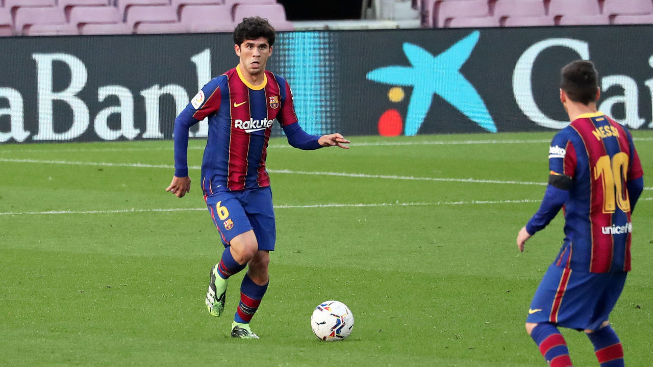 Carles Alena during the match between FC Barcelona and CA Osasuna, corresponding to the week 11 of the Liga Santander, played at the Camp Nou Stadium, on 29th November 2020, in Barcelona, Spain. --