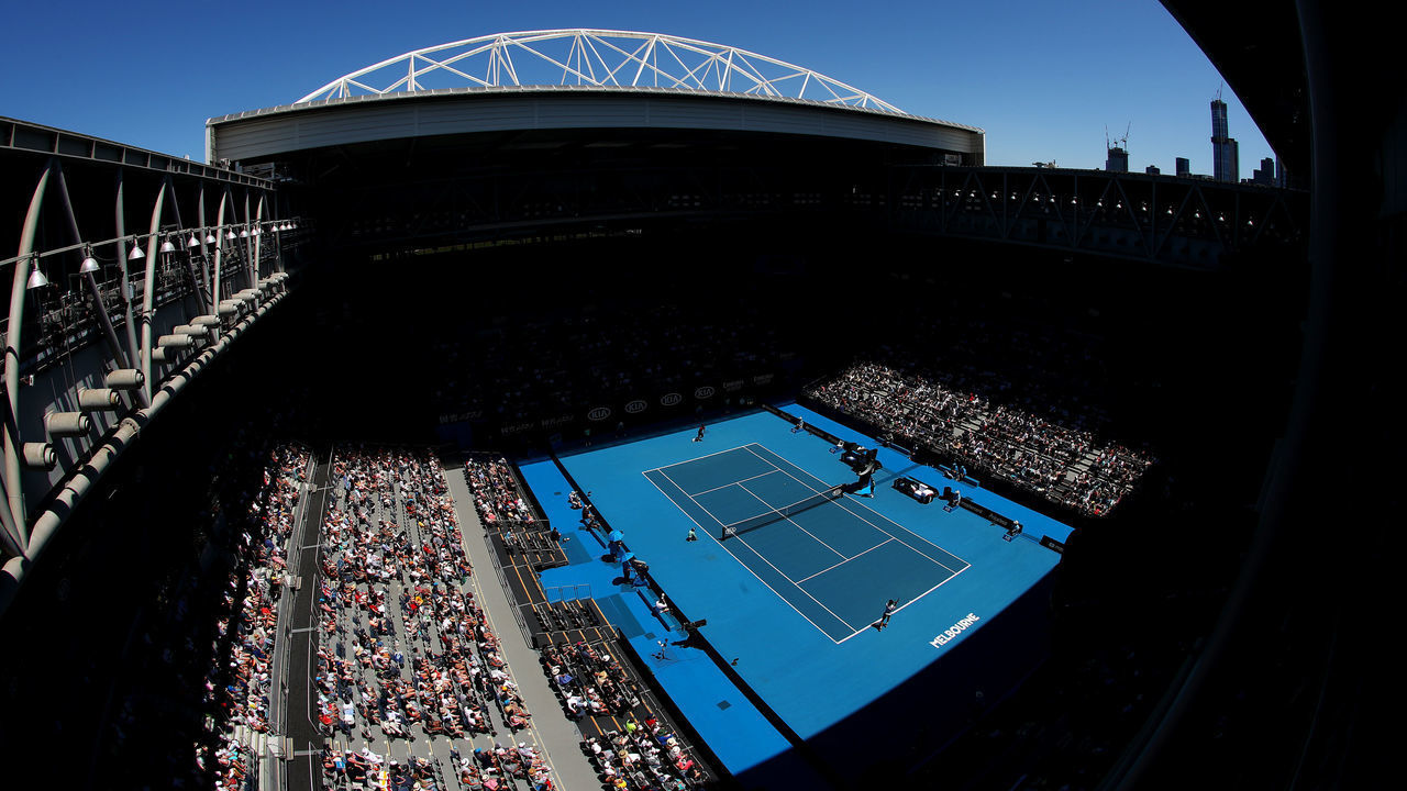 MELBOURNE, AUSTRALIA - JANUARY 25: General view inside Melbourne Arena on day six of the 2020 Australian Open at Melbourne Park on January 25, 2020 in Melbourne, Australia.