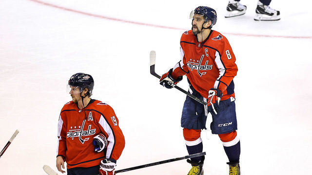 TORONTO, ONTARIO - AUGUST 20: Alex Ovechkin #8 of the Washington Capitals reacts after his teams 2-0 loss against the New York Islanders in Game Five of the Eastern Conference First Round during the 2020 NHL Stanley Cup Playoffs at Scotiabank Arena on August 20, 2020 in Toronto, Ontario.