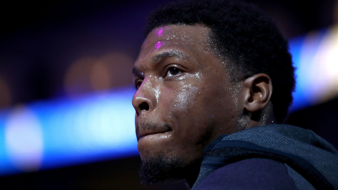 SAN FRANCISCO, CALIFORNIA - MARCH 05: Kyle Lowry #7 of the Toronto Raptors stands by the bench during a time out of their game against the Golden State Warriors at Chase Center on March 05, 2020 in San Francisco, California.