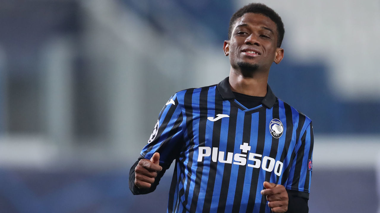 BERGAMO, ITALY - DECEMBER 01: Amad Diallo of Atalanta reacts during the UEFA Champions League Group D stage match between Atalanta BC and FC Midtjylland at Gewiss Stadium on December 01, 2020 in Bergamo, Italy.