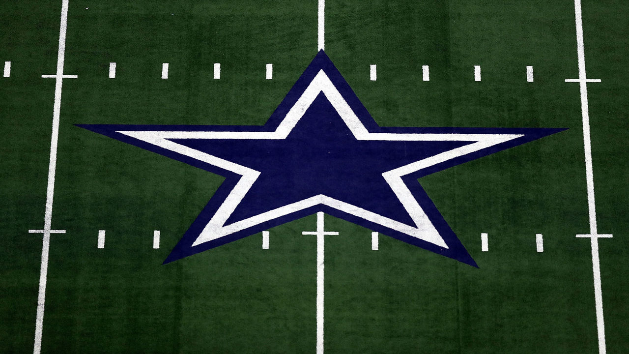 ARLINGTON, TX - SEPTEMBER 30: The Dallas Cowboys logo at AT&T Stadium on September 30, 2018 in Arlington, Texas.