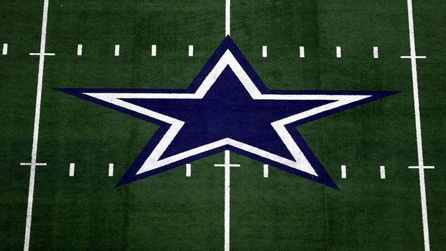 ARLINGTON, TX - SEPTEMBER 30: The Dallas Cowboys logo at AT&T Stadium on September 30, 2018 in Arlington, Texas.