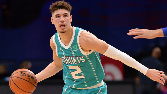 PHILADELPHIA, PA - JANUARY 2: LaMelo Ball #2 of the Charlotte Hornets handles the ball during the game against the Philadelphia 76ers on January 2, 2021 at the Wells Fargo Center in Philadelphia, Pennsylvania NOTE TO USER: User expressly acknowledges and agrees that, by downloading and/or using this Photograph, user is consenting to the terms and conditions of the Getty Images License Agreement. Mandatory Copyright Notice: Copyright 2021 NBAE