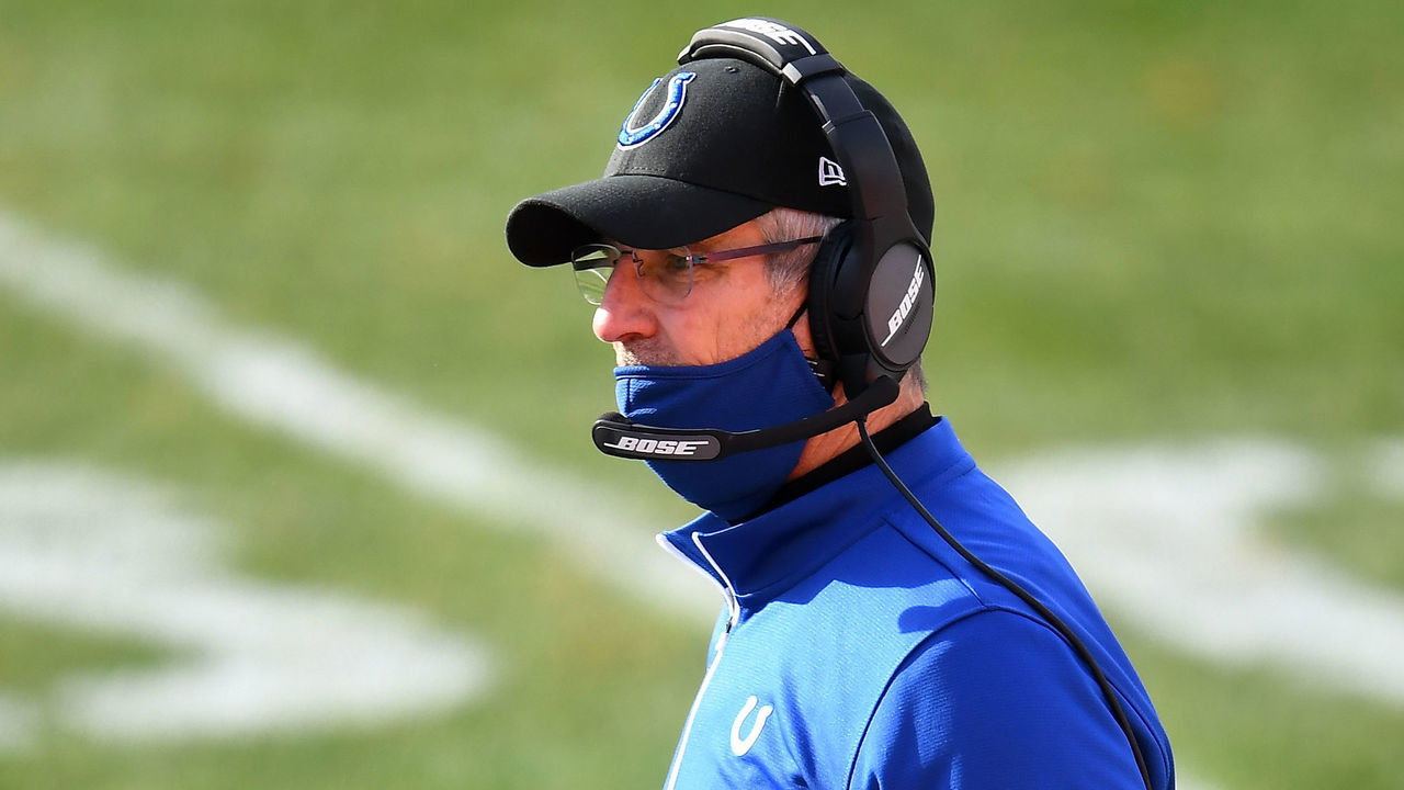 PITTSBURGH, PA - DECEMBER 27: Head coach Frank Reich of the Indianapolis Colts looks on during the game against the Pittsburgh Steelers at Heinz Field on December 27, 2020 in Pittsburgh, Pennsylvania.