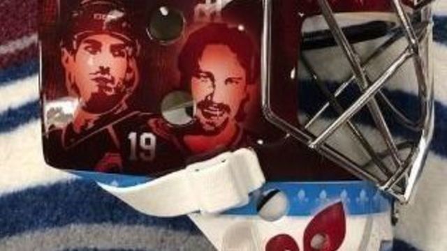 Francouz's new mask honors Nordiques, Avalanche legends
