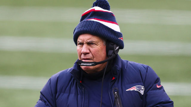 FOXBOROUGH, MA - JANUARY 03: Head coach Bill Belichick of the New England Patriots looks on during a game against the New York Jets at Gillette Stadium on January 3, 2021 in Foxborough, Massachusetts.