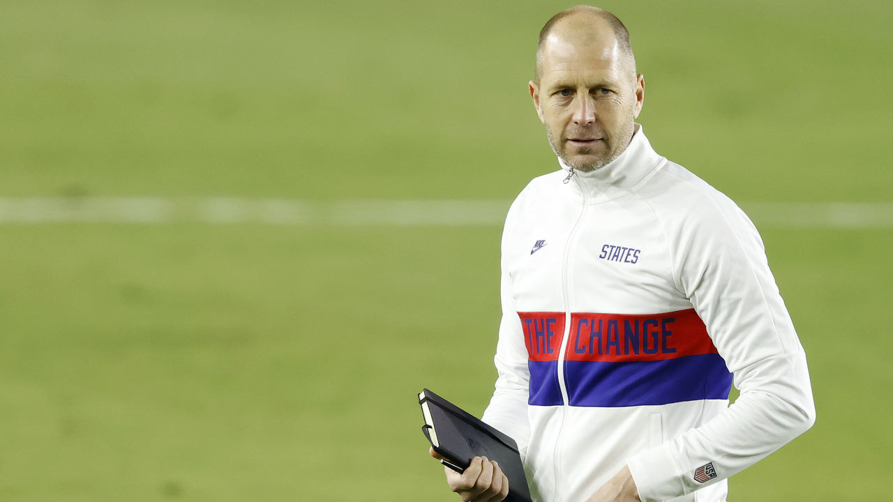 FORT LAUDERDALE, FLORIDA - DECEMBER 09: Head coach Gregg Berhalter of the United States looks on against El Salvador during the second half at Inter Miami CF Stadium on December 09, 2020 in Fort Lauderdale, Florida.