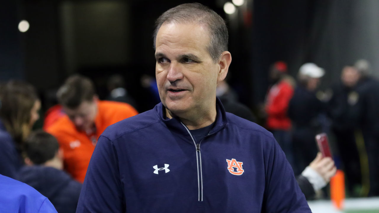 ATLANTA, GA - JANUARY 01: Auburn defensive coordinator, Kevin Steele, before the Chick-fil-A Peach Bowl between the UCF Knights and the Auburn Tigers at the Mercedes-Benz Stadium in Atlanta, Georgia.