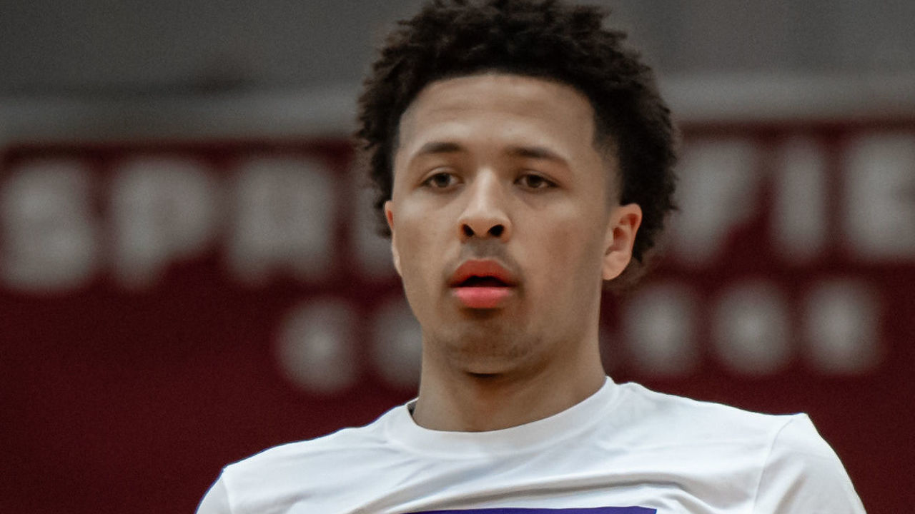 SPRINGFIELD, MA - JANUARY 20: Montverde Academy Eagles guard Cade Cunningham (1) warms up prior to the first half of the Spalding Hoophall Classic high school basketball game between the McEachern Indians and Montverde Academy Eagles on January 20, 2020 at Blake Arena in Springfield, MA