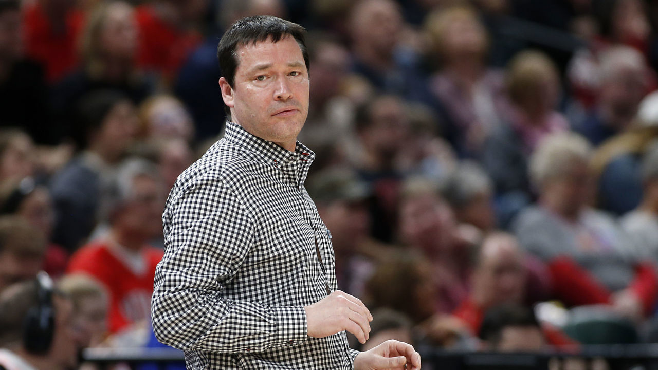 INDIANAPOLIS, INDIANA - MARCH 07: Head coach Kevin McGuff of the Ohio State Buckeyes watches his team in the game against the Michigan Wolverines during the third quarter at Bankers Life Fieldhouse on March 07, 2020 in Indianapolis, Indiana.