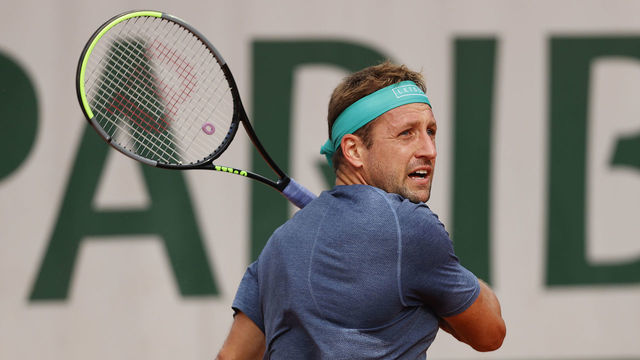 PARIS, FRANCE - OCTOBER 01: Tennys Sandgren of the United States plays a forehand during his Men's Singles second round match against Daniel Elahi Galan of Colombia on day five of the 2020 French Open at Roland Garros on October 01, 2020 in Paris, France.