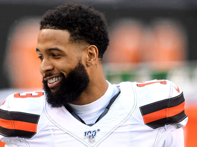 Beckham joins Browns' team drills for first time at practice