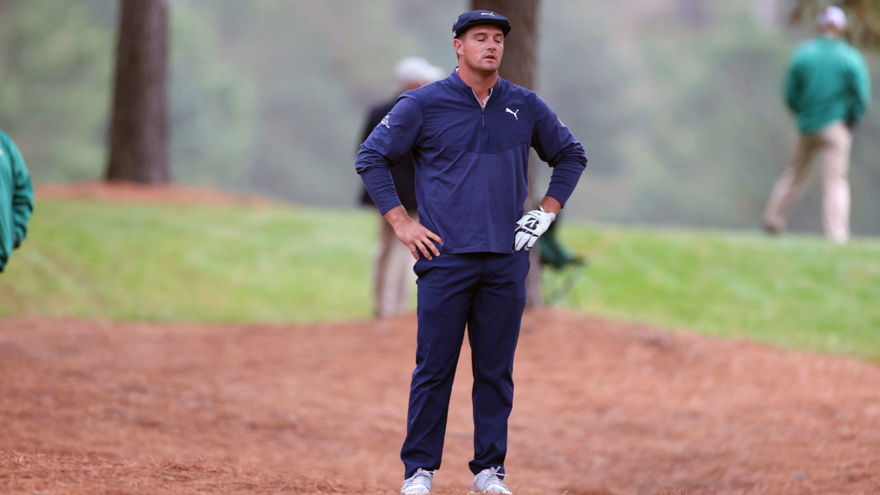 Gof: The Masters: Bryson DeChambeau during Friday play at Augusta National. Augusta, GA 11/13/2020 CREDIT: Simon Bruty