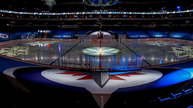 WINNIPEG, MB - JANUARY 14: A general view of the arena bowl prior to NHL action between the Winnipeg Jets and the Calgary Flames in the season opener at the Bell MTS Place on January 14, 2021 in Winnipeg, Manitoba, Canada.