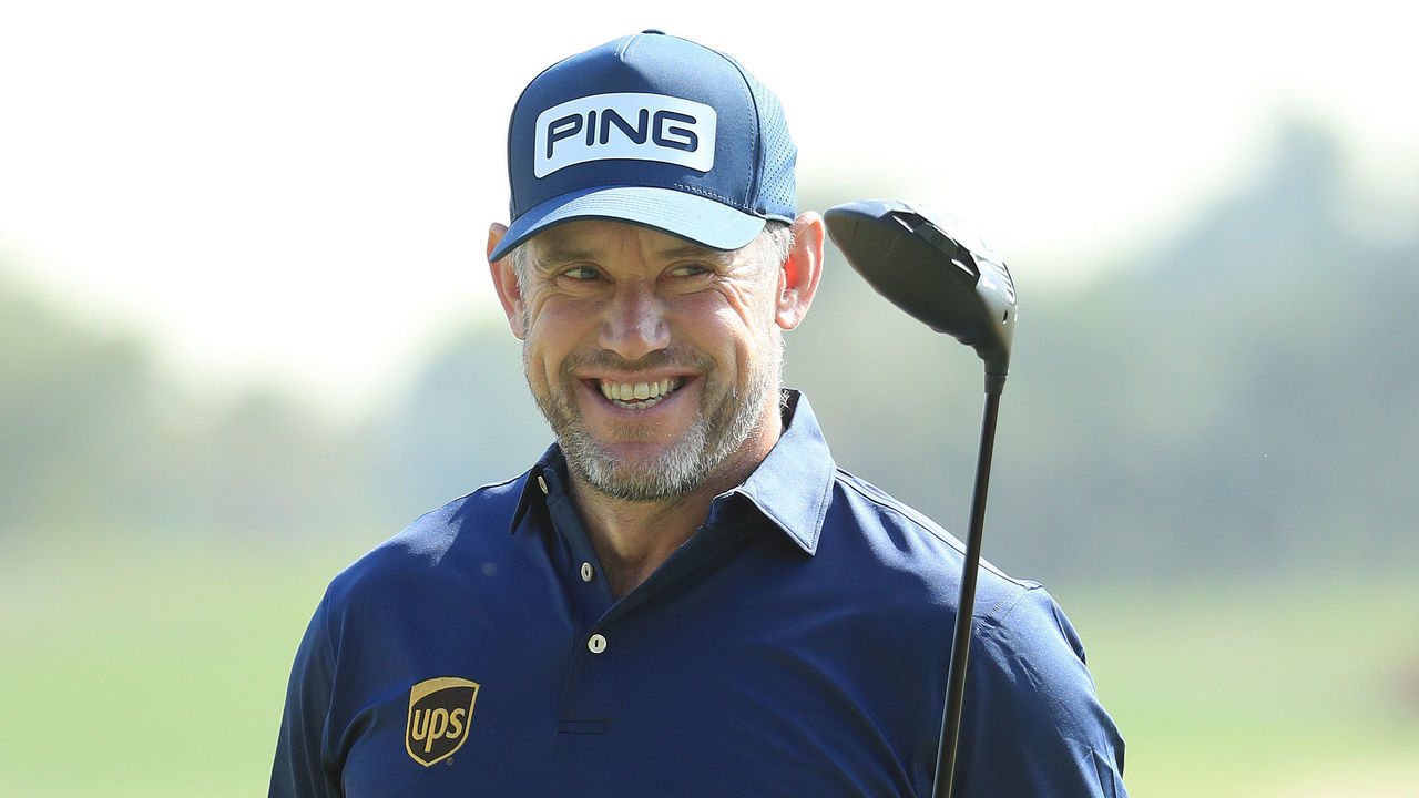 ABU DHABI, UNITED ARAB EMIRATES - JANUARY 18: Lee Westwood of England is pictured on the driving range during practice for the Abu Dhabi HSBC Championship at Abu Dhabi Golf Club on January 18, 2021 in Abu Dhabi, United Arab Emirates.