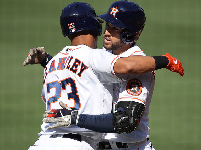 Michael Brantley of the Houston Astros celebrates with the News Photo -  Getty Images