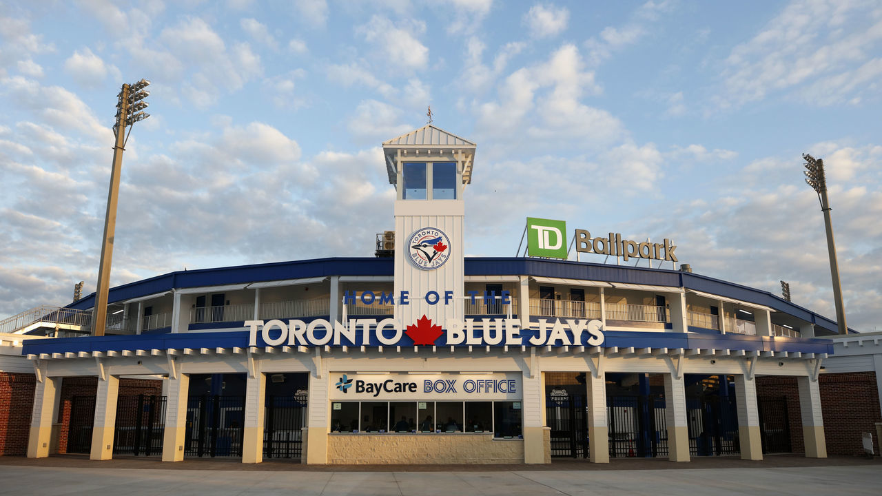 DUNEDIN, FL - FEBRUARY 24: General view of exterior of the ball park following a Grapefruit League spring training game between the Toronto Blue Jays and Atlanta Braves at TD Ballpark on February 24, 2020 in Dunedin, Florida.