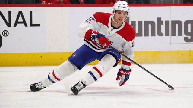 DETROIT, MICHIGAN - JANUARY 07: Jesperi Kotkaniemi #15 of the Montreal Canadiens skates against the Detroit Red Wings at Little Caesars Arena on January 07, 2020 in Detroit, Michigan.