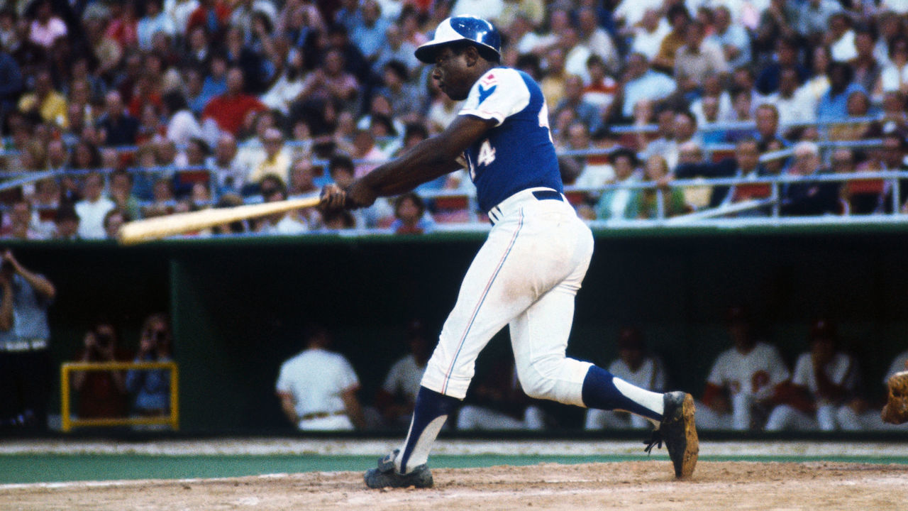 (Original Caption) Henry Louis "Hank" Aaron could tie or break Babe Ruth's career home run record of this season, if he continues his pace in the Brave's remaining 67 games. The 39-year old Mobile, Alabama born Aaron hit the 697th homer of his career against the Expos on July 13th, making him 17 home runs shy of Babe Ruth's record.