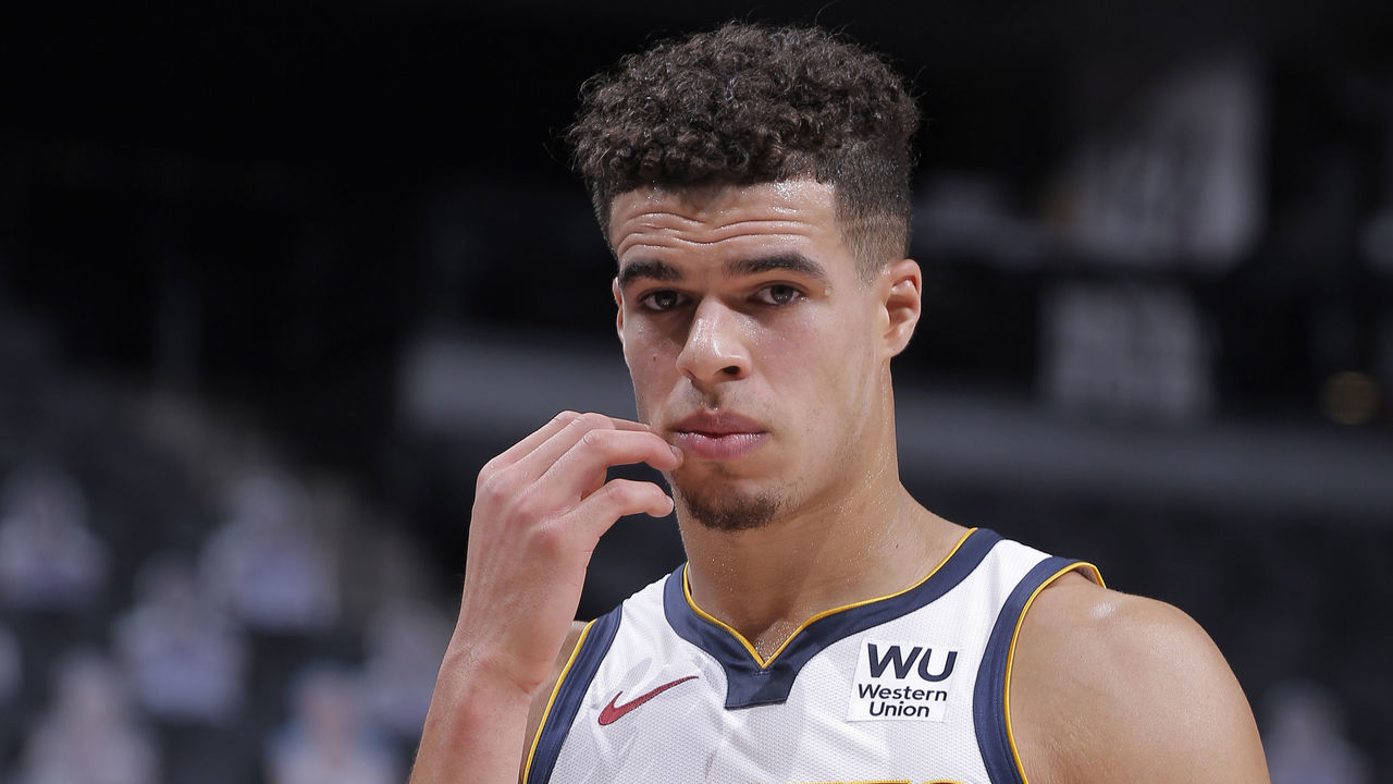 SACRAMENTO, CA - DECEMBER 29: Michael Porter Jr. #1 of the Denver Nuggets looks on during the game against the Sacramento Kings on December 29, 2020 at Golden 1 Center in Sacramento, California. NOTE TO USER: User expressly acknowledges and agrees that, by downloading and or using this photograph, User is consenting to the terms and conditions of the Getty Images Agreement. Mandatory Copyright Notice: Copyright 2020 NBAE