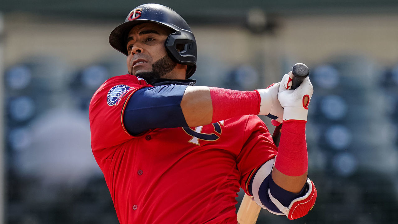 MINNEAPOLIS, MN - AUGUST 04: Nelson Cruz #23 of the Minnesota Twins bats during game one of a doubleheader against the Detroit Tigers on August 4, 2020 at Target Field in Minneapolis, Minnesota.